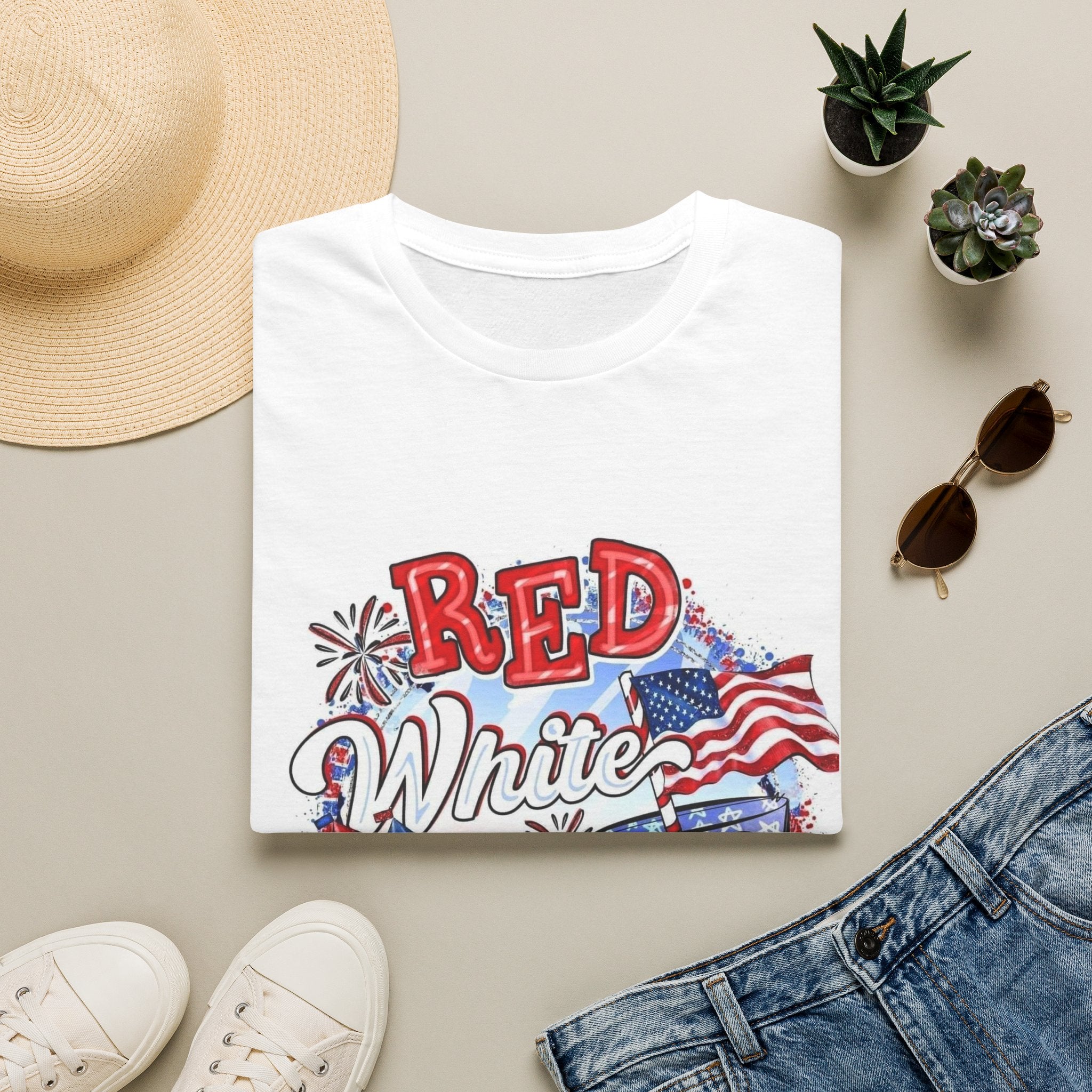 Patriotic "Red White & Booze" T-Shirt - 4th of July Party Tee