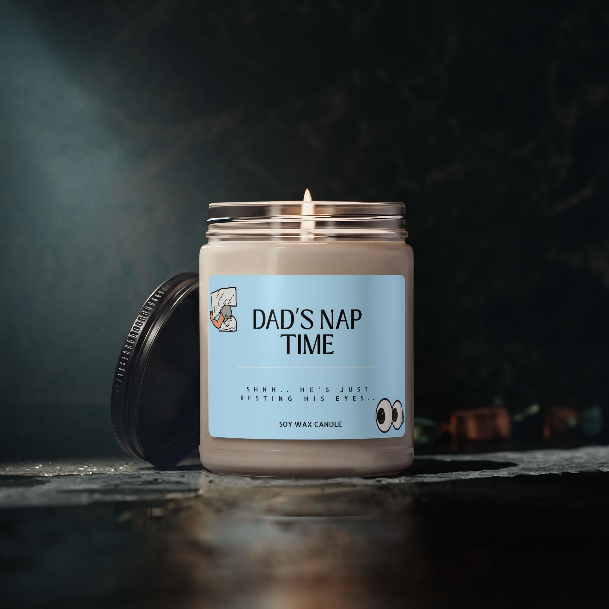 Dad’s Nap Time Scented Soy Candle — 9oz Relaxing Gift for Fathers