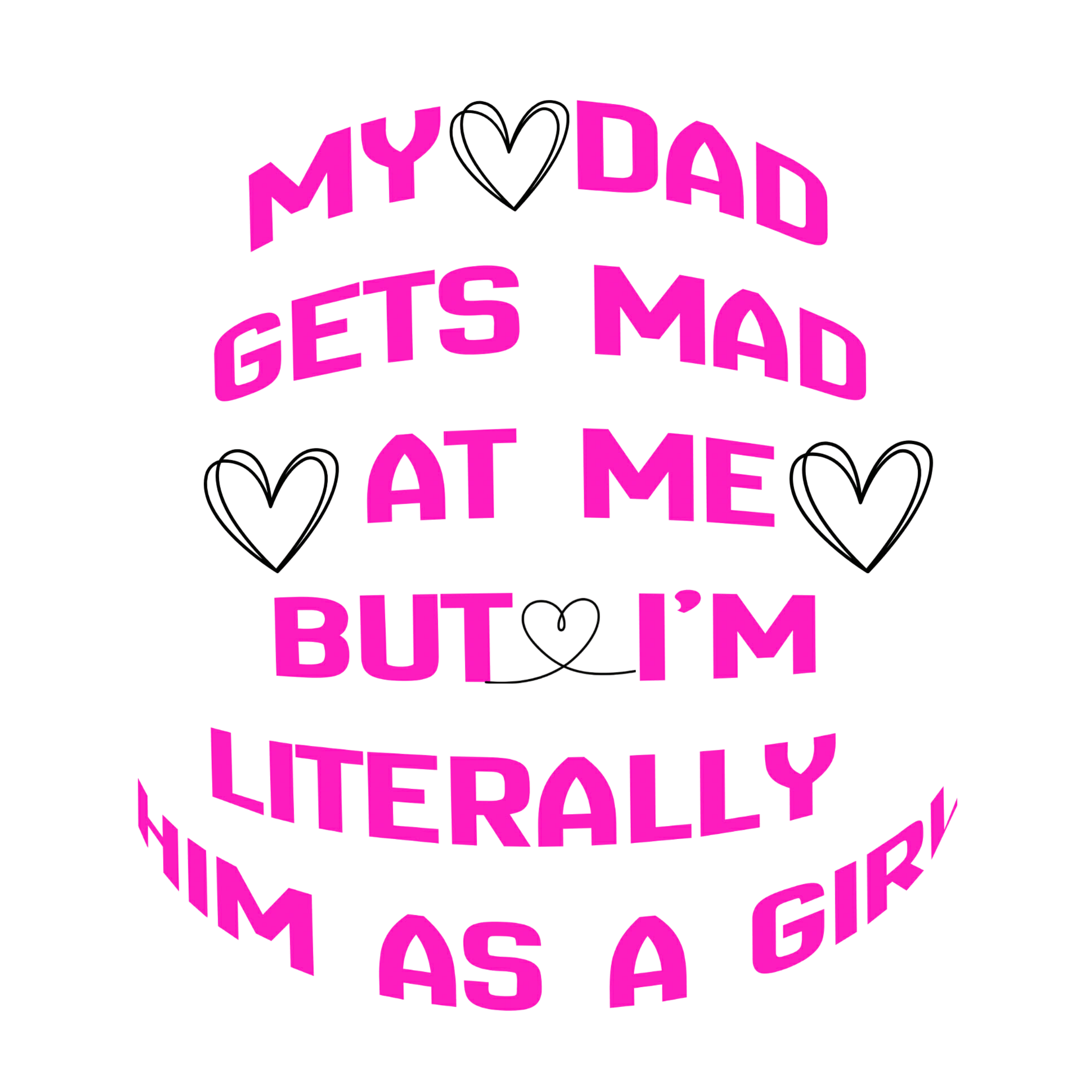 Daughter-Father Tshirt PNG